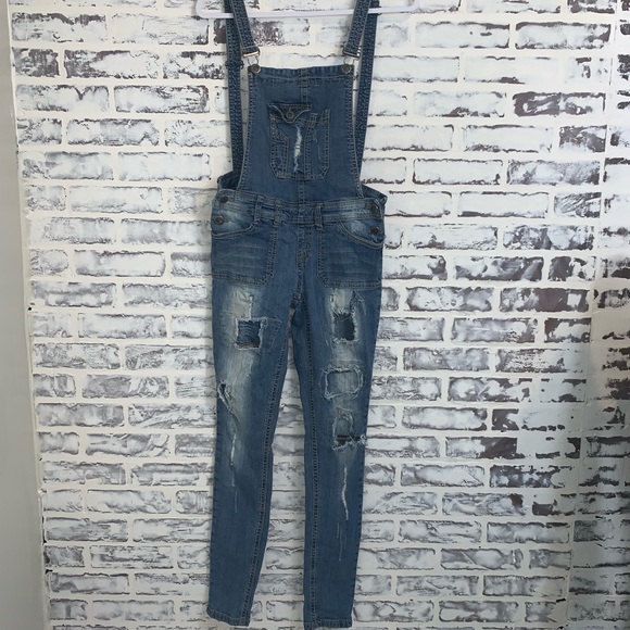 Hot Kiss Denim - Hot Kiss Overall Distressed Destroyed Ripped Denim